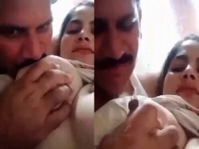 Beautiful Pakistani wife enjoys intimate moment with husband