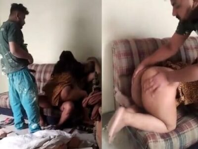 House owner aunty seduced and pleasured by home labourers