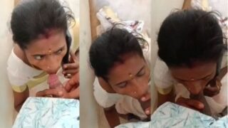 Seductive Tamil MILF Sucks Stepsons Cock